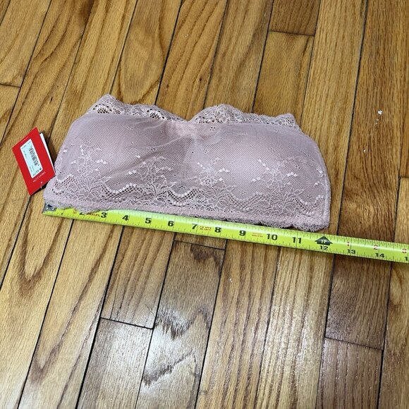 SPANX‎ NWT Undie-tectable Strapless Lace Bandeau Bra 30031R in Vintage Rose XS - Picture 5 of 6